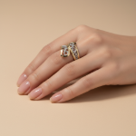 Two Tone Filigree Ring