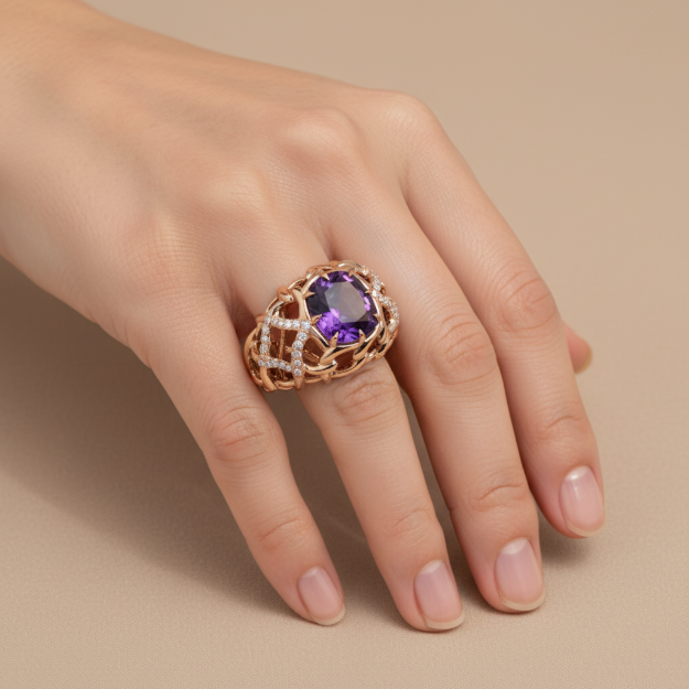 CZ Studded Men’s Ring