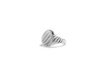 Rhodium Plated Delicate Twisted Mens Ring