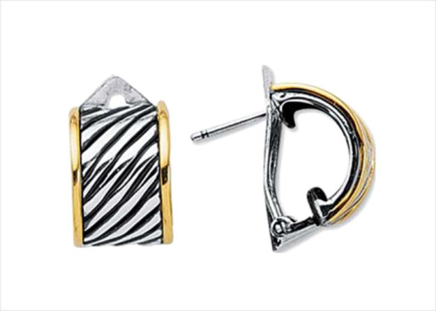 Dual Tone Plated | Clip Earrings