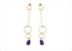 Gemstone Long Dangle Earring
