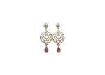 Gold Plated CZ Studded Gemstone Dangle Drop Earring