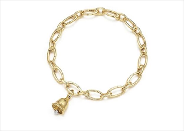 Gold Plated Bell Charm Bracelet