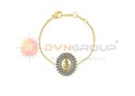 Gold Plated CZ Saint Jude Mens Bracelet