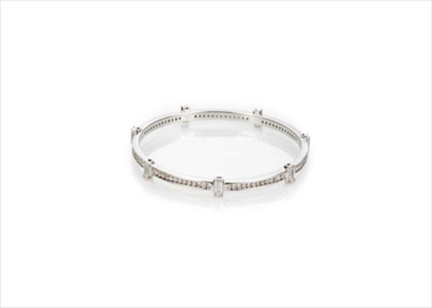Rhodium Plated | CZ Studded Bangles