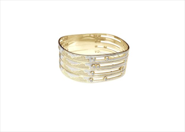 Two Tone Plated Designer CNC Bangles