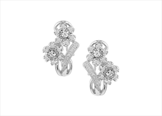 Rhodium Plated | Cubic Zirconia Set Stud Earrings