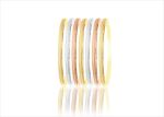 3 Tone Plating 3mm 7-day gold Plated Samenario Bangle
