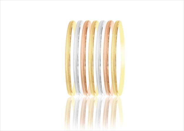 3 Tone Plating 3mm 7-day gold Plated Samenario Bangle