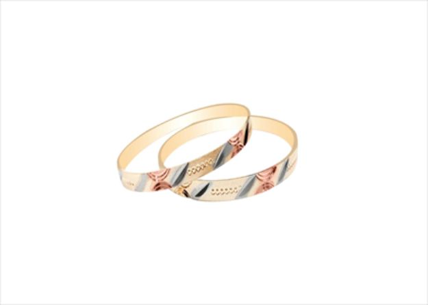 Three Tone Plated | Flat Bangles
