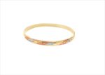 Tri Tone Plated | Half Round Bangles