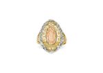 Three Tone Plated Lady Of Guadalupe Ring