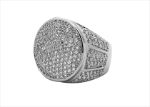 Mens Big Bold Iced Out Ring