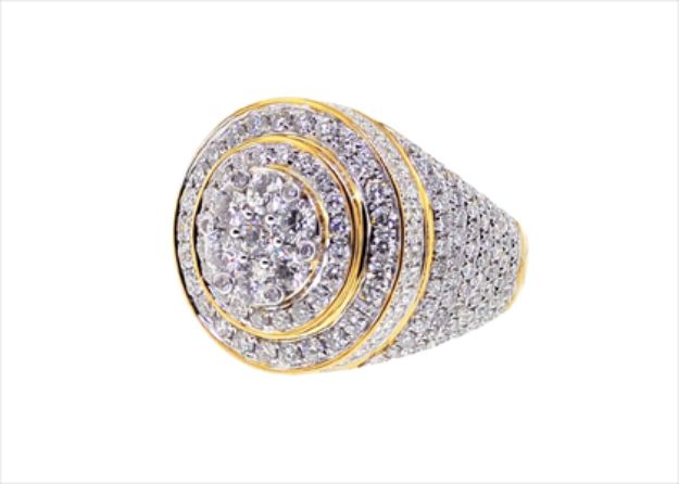 Iced Out Micro Pave Mens Ring