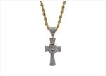 Hip Hop Cross Western Crown Lion Head Pendant