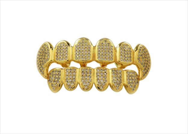 14 KT Gold Plated Hip Hop Top and Bottom Grillz