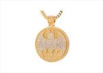 14 KT Iced Out Batman Logo Pendant