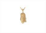 14 KT Gold Plated CZ Masked Jesus Pendant