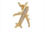 Airplane Emoji Hip Hop Pendant