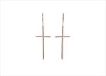 Plain Cross Religious Earring