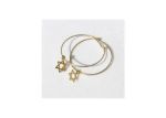 Magen David Religious Hoop Earring